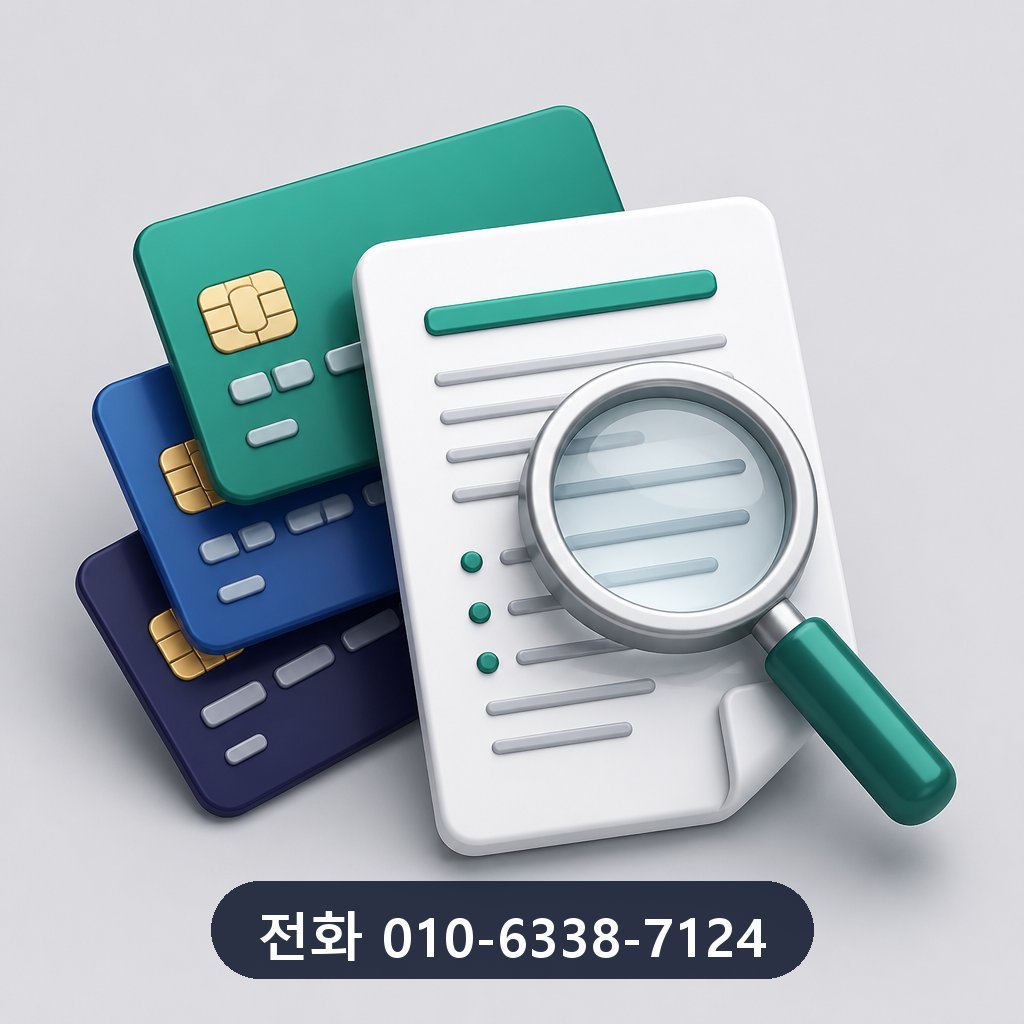 카드 결제 현금화 카드사 약관 확인 이미지 · 문의 010-6338-7124