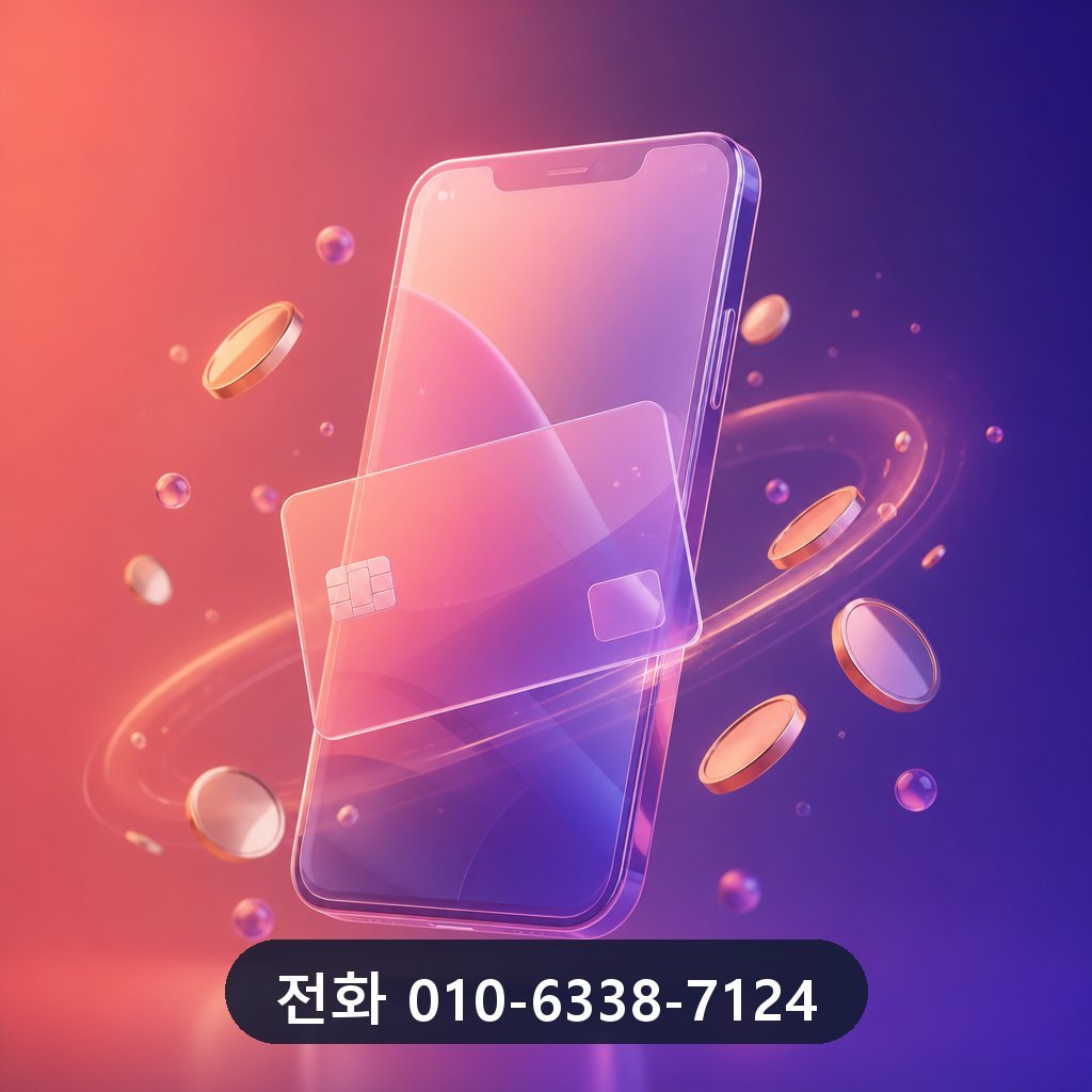 카드 결제 현금화 대표 이미지 · 문의 010-6338-7124